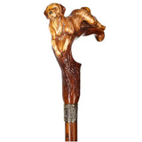 Brown Labrador / Golden Retriever Dog Intricate Handcarved Cane Hand Carved Artisan - Tophatter Daily Deals