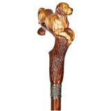 Brown Labrador / Golden Retriever Dog Intricate Handcarved Cane Hand Carved Artisan - Tophatter Daily Deals