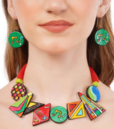 Colorful Clay Music Theme Jewelry Set Necklaces - Tophatter Daily Deals