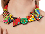 Colorful Clay Music Theme Jewelry Set Necklaces - Tophatter Daily Deals