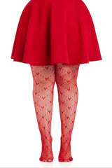 Plus Valentina Heart Net Tights – Plus Size Hosiery > Clothes > Hosiery > Pantyhose & Tights - Tophatter Daily Deals