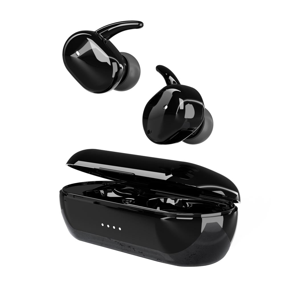 RPA-TWS14BK True Wireless Earbuds w/Sport Wing In-Ear Headphones - Tophatter Daily Deals
