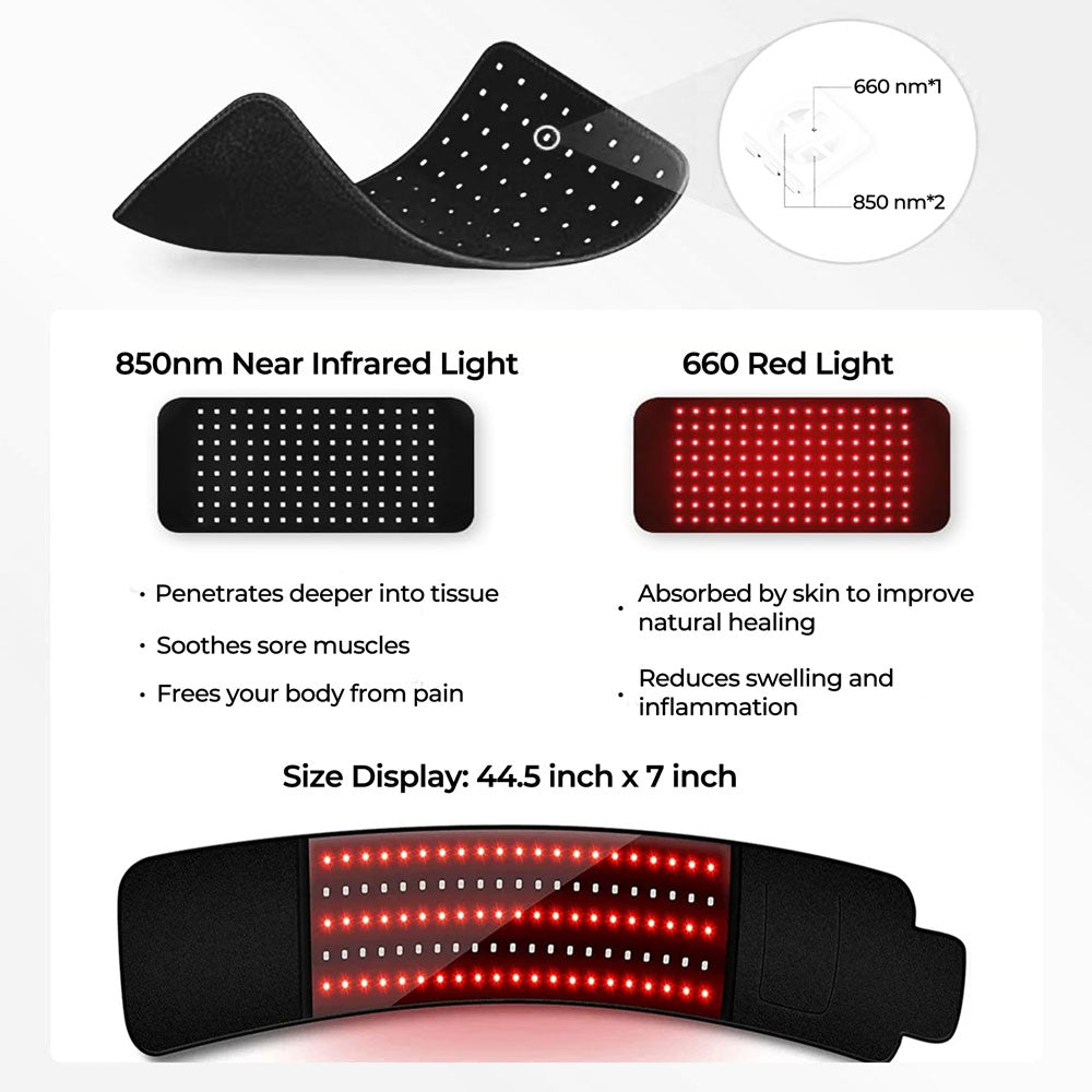 Infrared Light Therapy Belt Portable Pain Relief 2025 - Tophatter Daily Deals