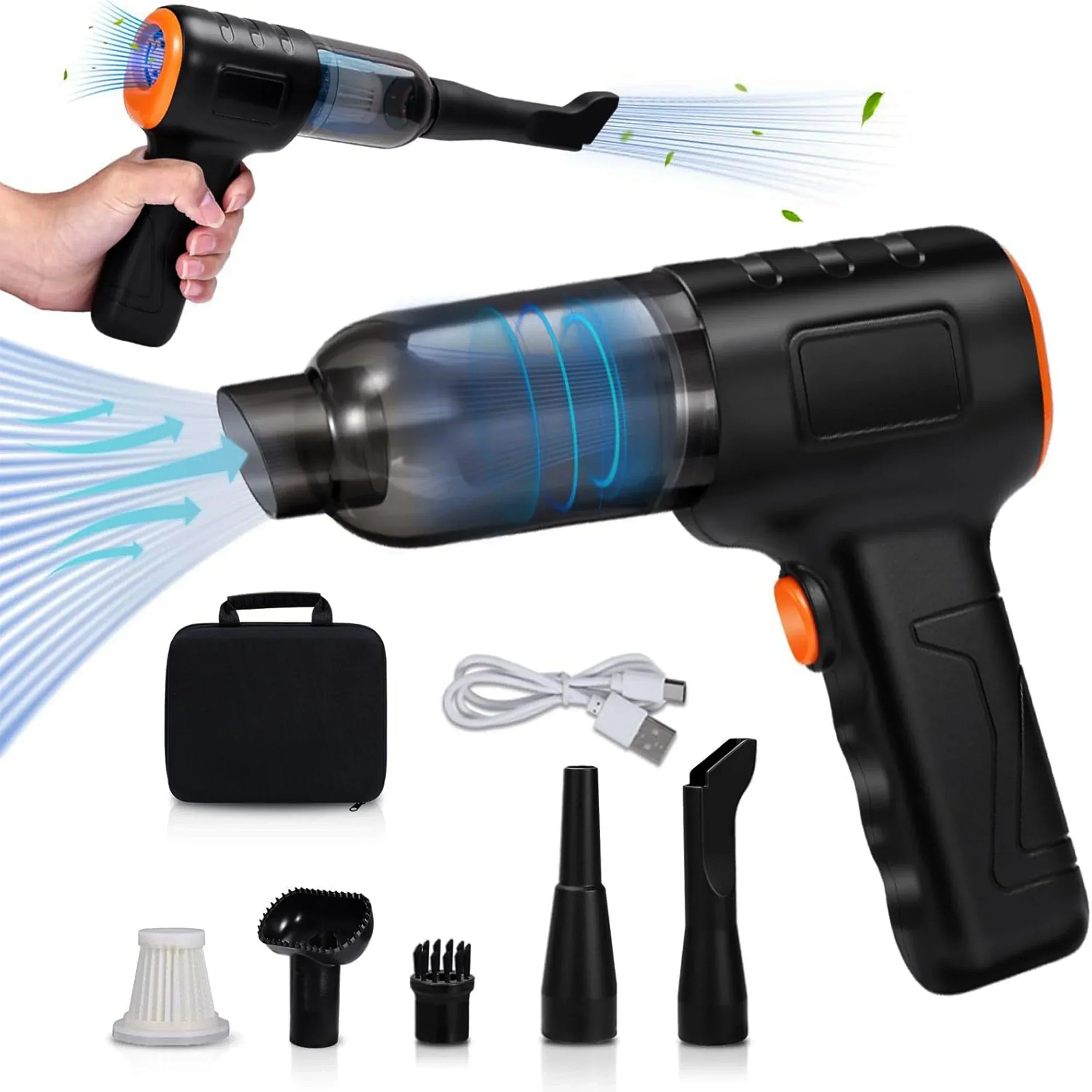 Cordless Car Vacuum Cleaner Handheld Compact Strong Suction - Tophatter Daily Deals