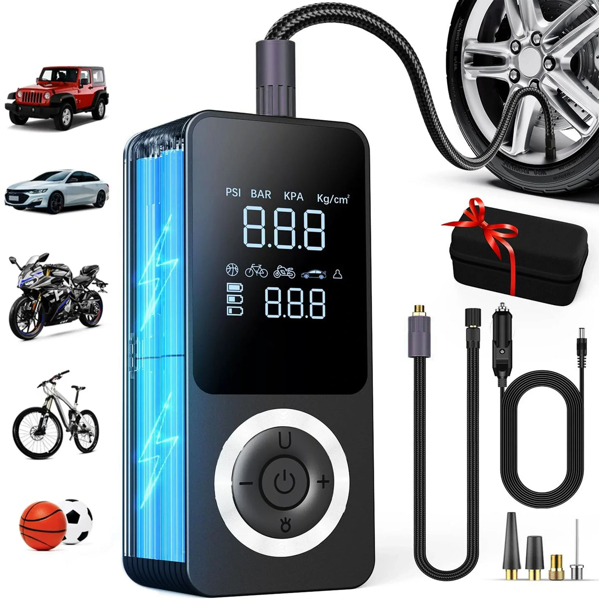 Tire Inflator Portable Digital Pump With Auto Shutoff - Tophatter Daily Deals