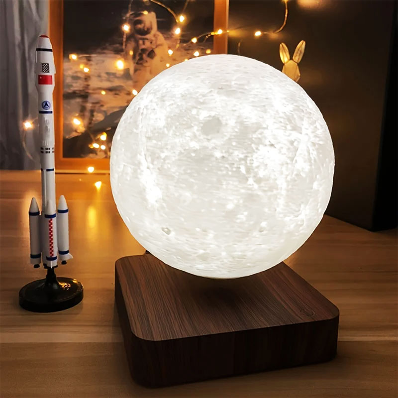 Levitating Moon Lamp Floating Night Light Cozy Home - Tophatter Daily Deals