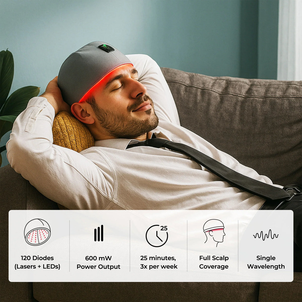 Red Light Therapy Cap Hair Growth Helmet Pain Free At Home - Tophatter Daily Deals