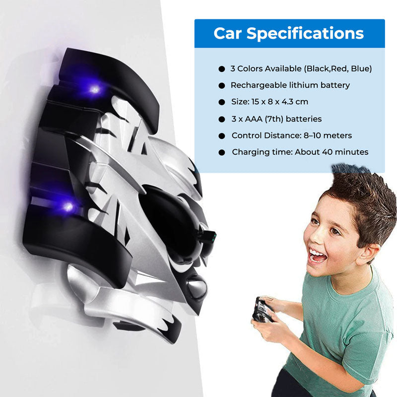 RC Wall Car Remote Control Stunt Vehicle Indoor Play - Tophatter Daily Deals