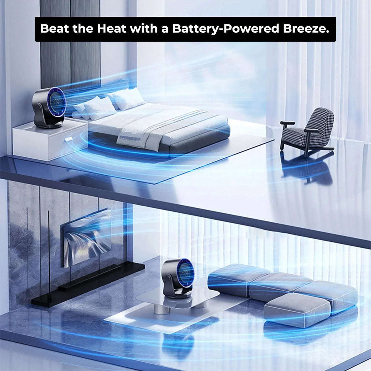 Portable Turbo Cool Air Conditioner Foldable Personal - Tophatter Daily Deals