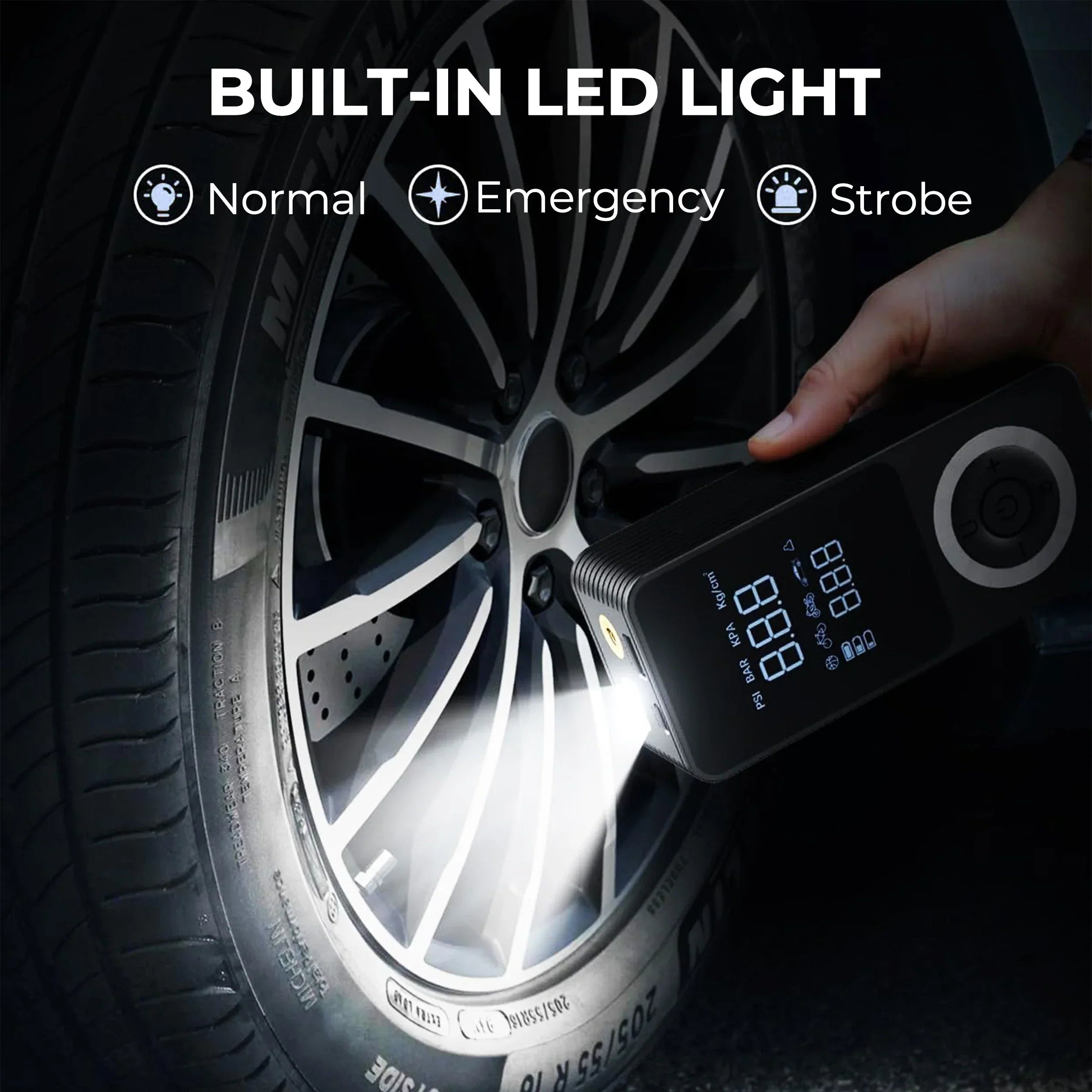Tire Inflator Portable Digital Pump With Auto Shutoff - Tophatter Daily Deals