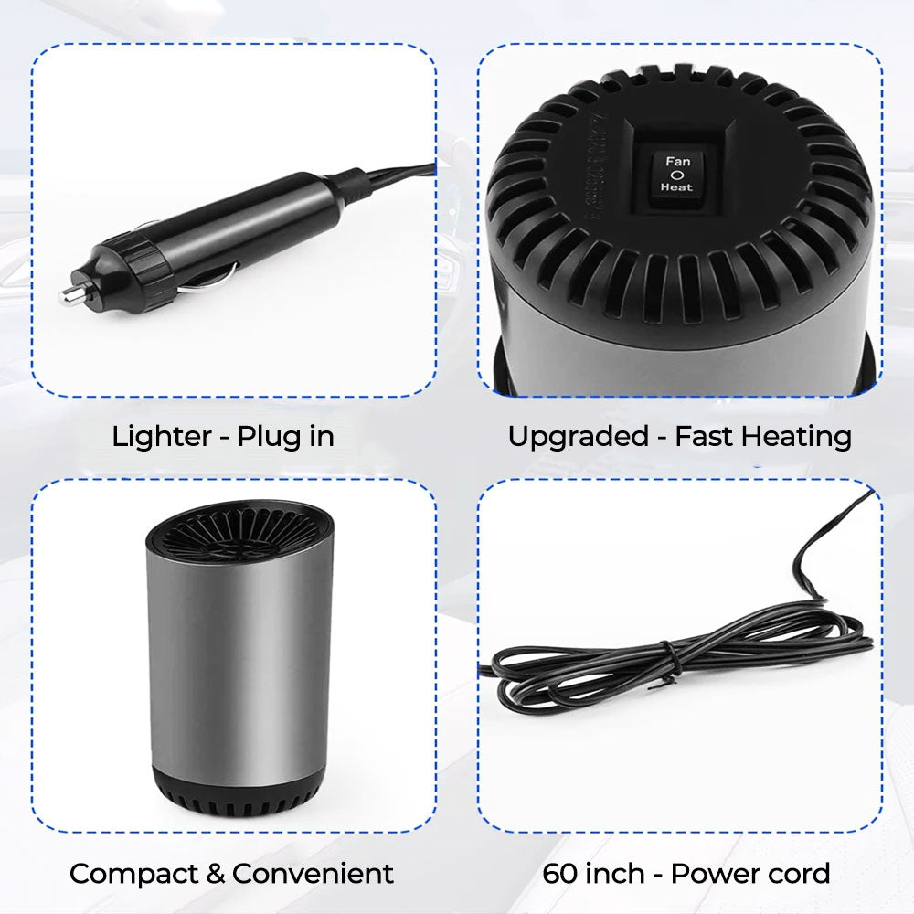 Windshield Defroster Fast Heating Car Plug 360 Adjustable - Tophatter Daily Deals