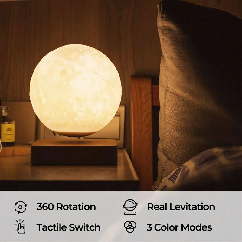 Levitating Moon Lamp Floating Night Light Cozy Home - Tophatter Daily Deals