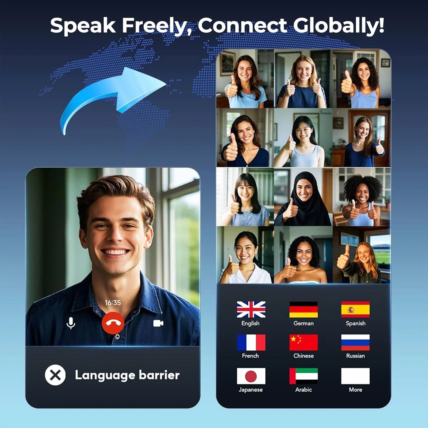 AI Translation Earbuds Real Time 144 Languages, Clear Calls - Tophatter Daily Deals