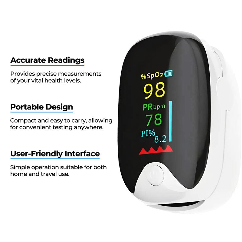 Pulse Oximeter Fingertip Noninvasive Accurate Readings - Tophatter Daily Deals