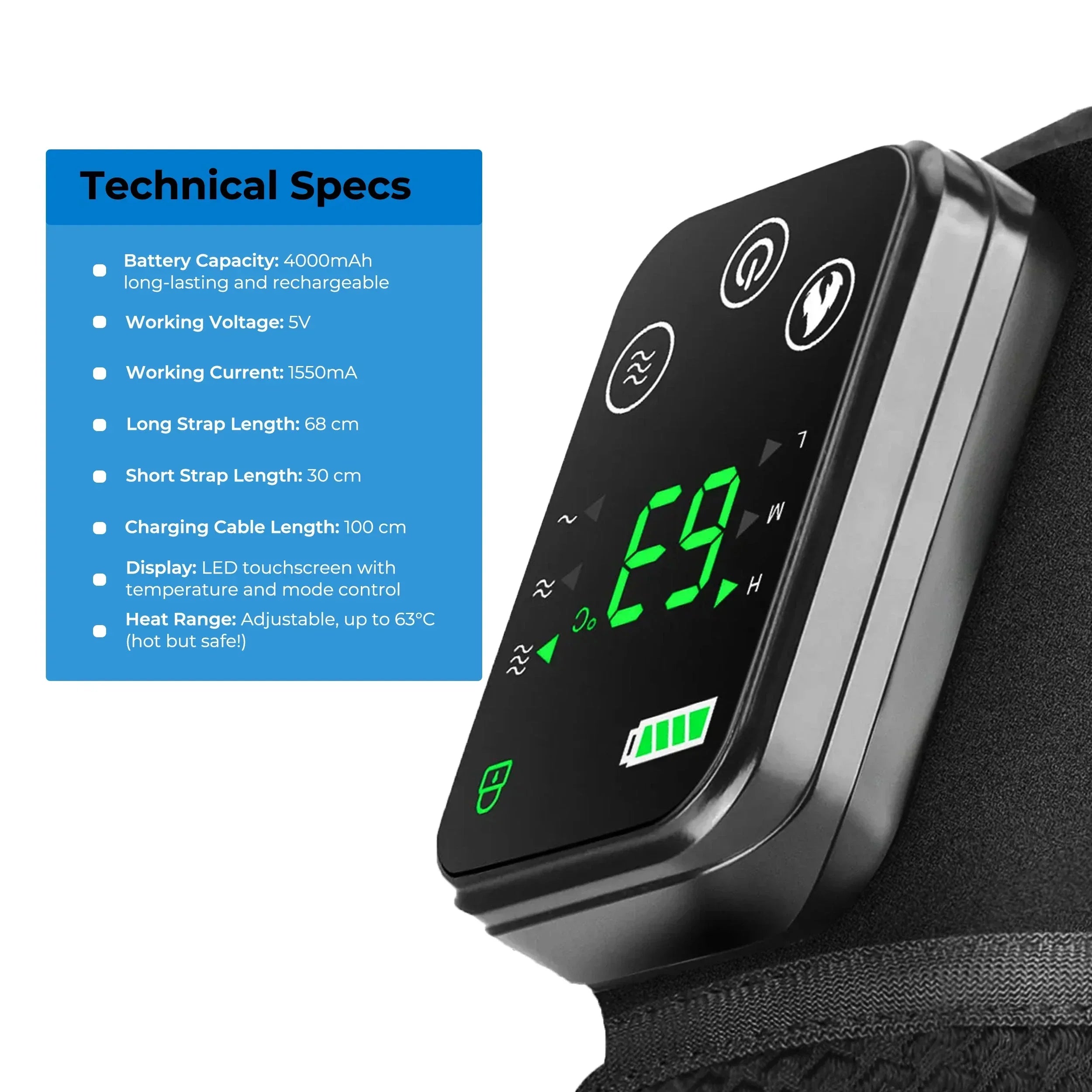 Wireless Heated Massager 3 In 1 Knee Elbow Shoulder - Tophatter Daily Deals