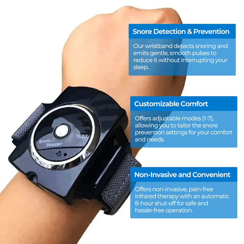 Snore Stopper Wristband Silent Anti Snoring Sleep Aid - Tophatter Daily Deals