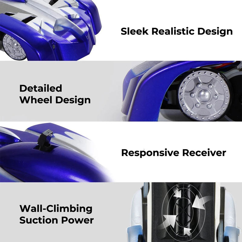 RC Wall Car Remote Control Stunt Vehicle Indoor Play - Tophatter Daily Deals
