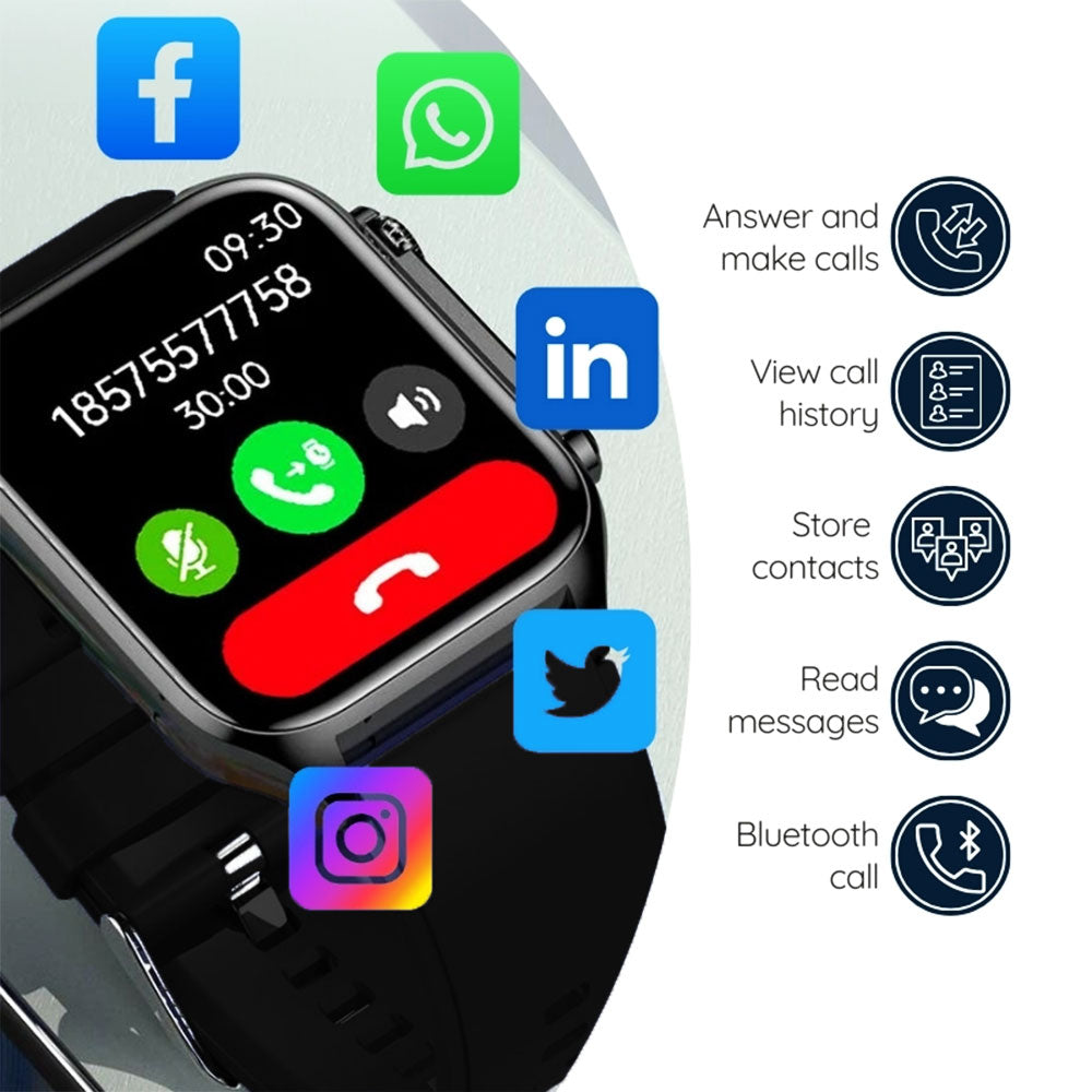All In One Health Monitoring Smartwatch Durable Affordable - Tophatter Daily Deals