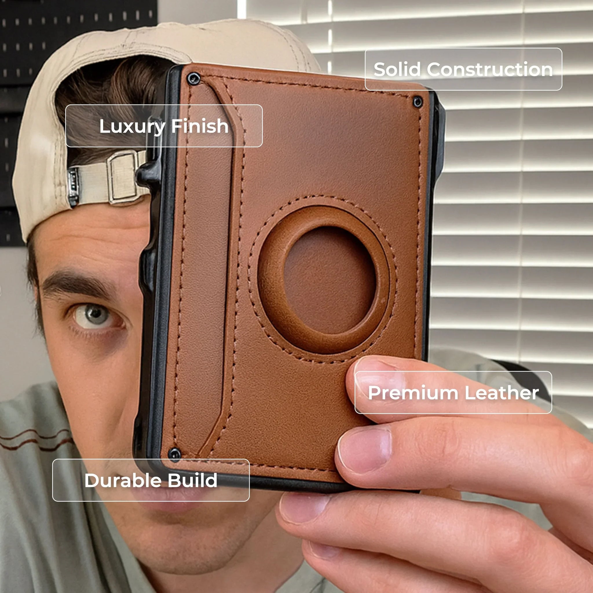 AirTag Wallet Leather Slim RFID Blocking Wallet - Tophatter Daily Deals