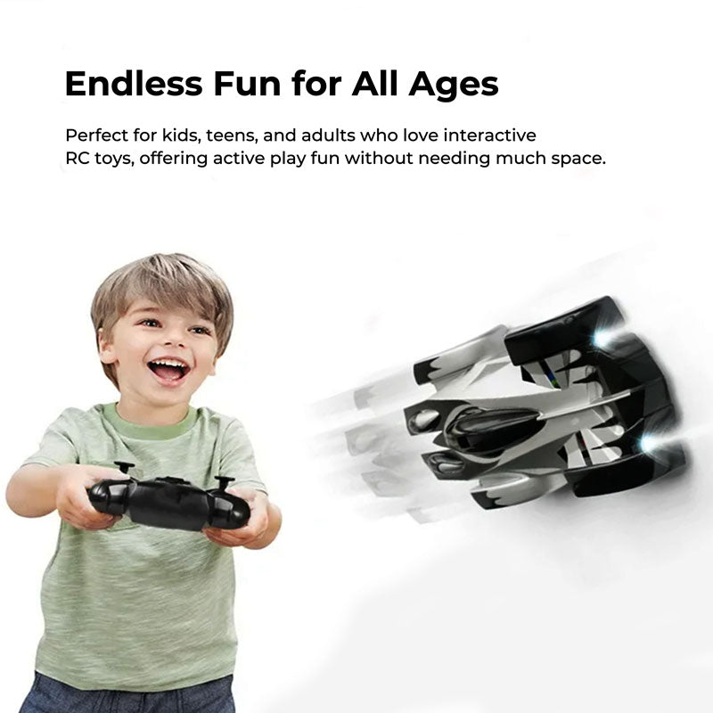 RC Wall Car Remote Control Stunt Vehicle Indoor Play - Tophatter Daily Deals