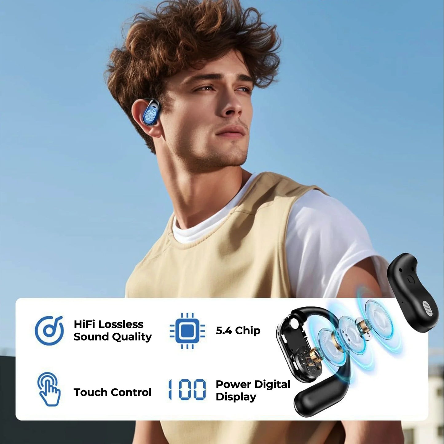AI Translation Earbuds Real Time 144 Languages, Clear Calls - Tophatter Daily Deals