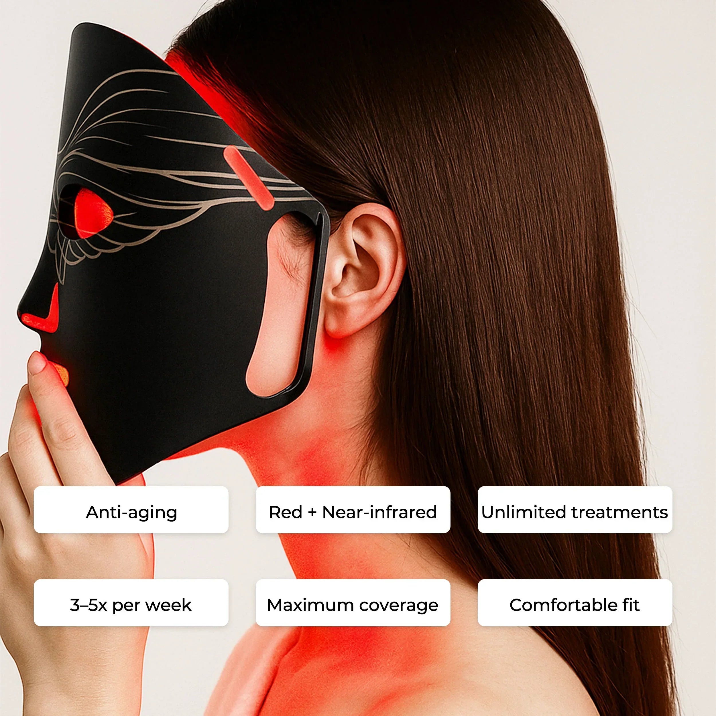 Red Light Therapy Mask Portable Anti Aging Travel 2025 - Tophatter Daily Deals