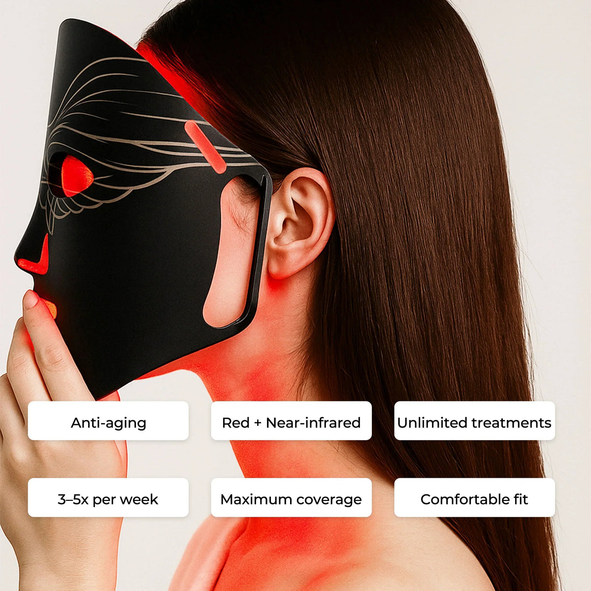 Red Light Therapy Mask Portable Anti Aging Travel 2025 - Tophatter Daily Deals