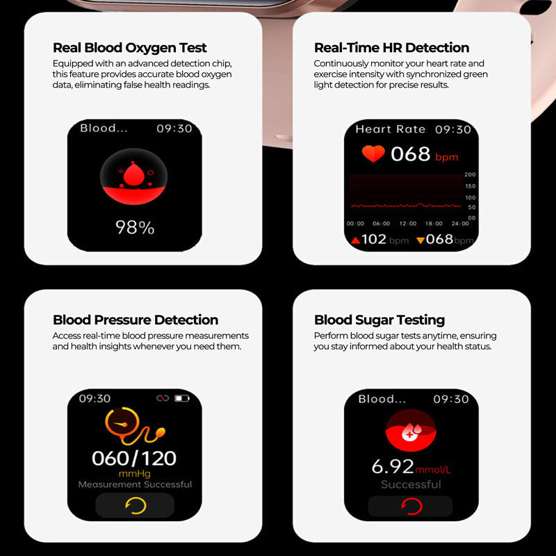 Blood Glucose Monitoring Smartwatch With Activity Tracking - Tophatter Daily Deals