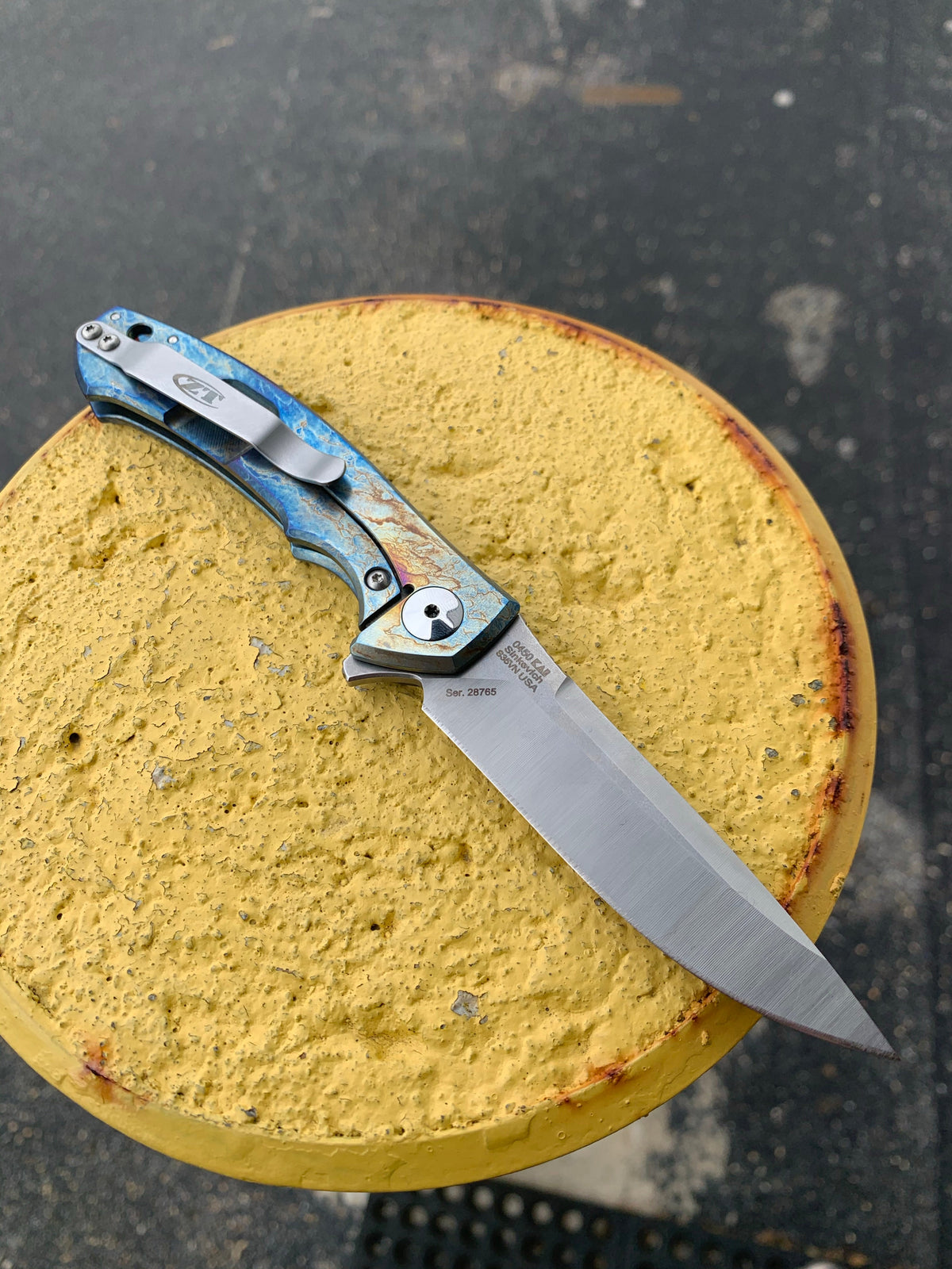 Zero Tolerance 0450 - Lightning Strike Finish - St. Nick's Custom Anodization Knives - Tophatter Daily Deals