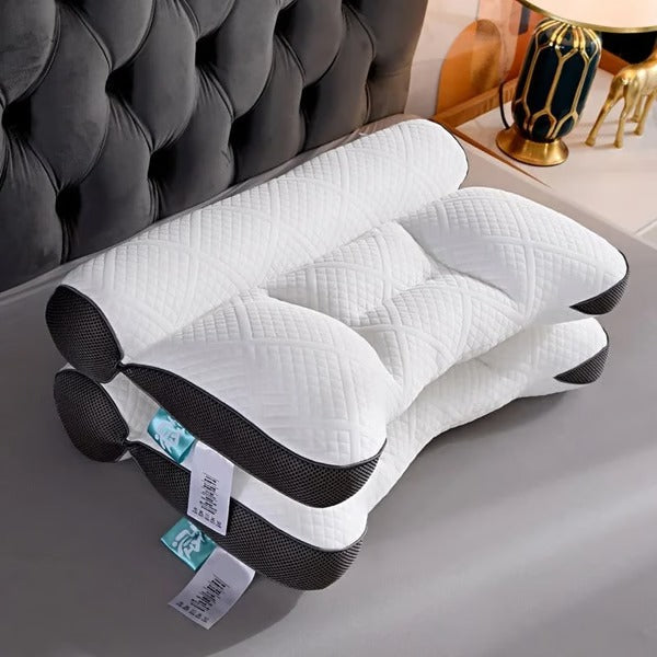 Goose Down Cervical Pillow Ergonomic Support Fall 2025 Gray - Tophatter Daily Deals