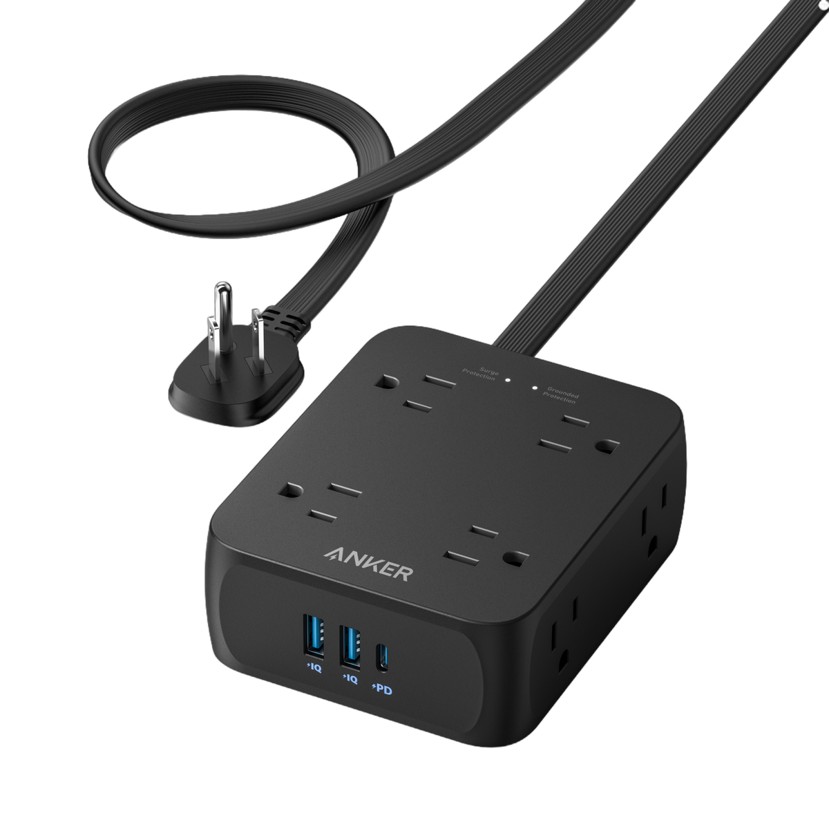 Anker 341 USB Power Strip Black Batteries & Power Accessories - Tophatter Daily Deals