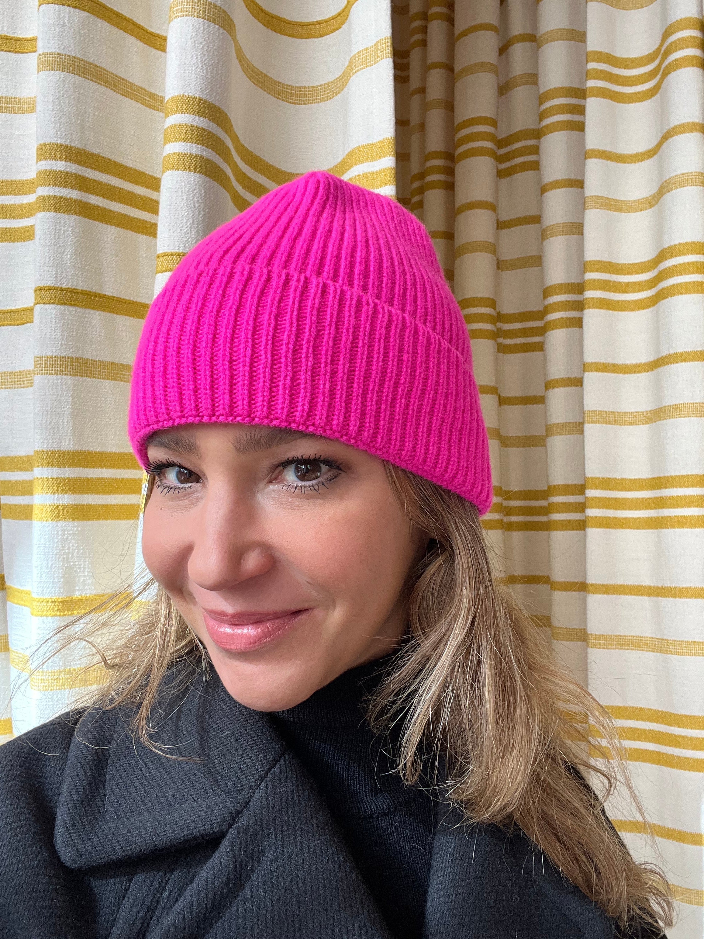 Warm Cozy Women’s Beanie - Folded Cuff, Ribbed Knit, Winter - Tophatter Daily Deals