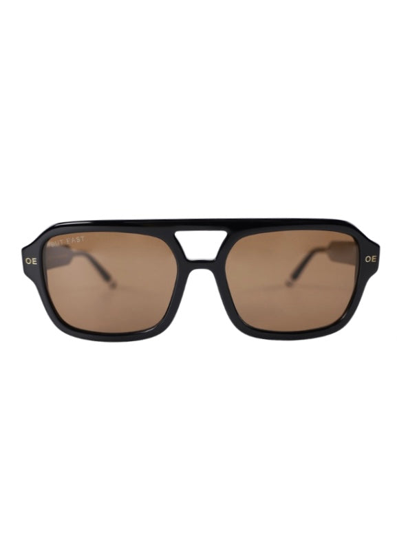 Out East Eyewear Sayres Sunglasses Black Toffee Lens Sunglasses - Tophatter Daily Deals