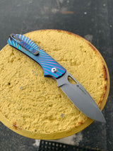 Kizer Zipslip - Lightning Strike Clip and Spring - Ano Fade and Highlights Handle - St. Nick's Custom Anodization Knives - Tophatter Daily Deals