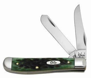 Case Mini Trapper - Bermuda Green Bone Crandall Jig - 71226 Knives - Tophatter Daily Deals