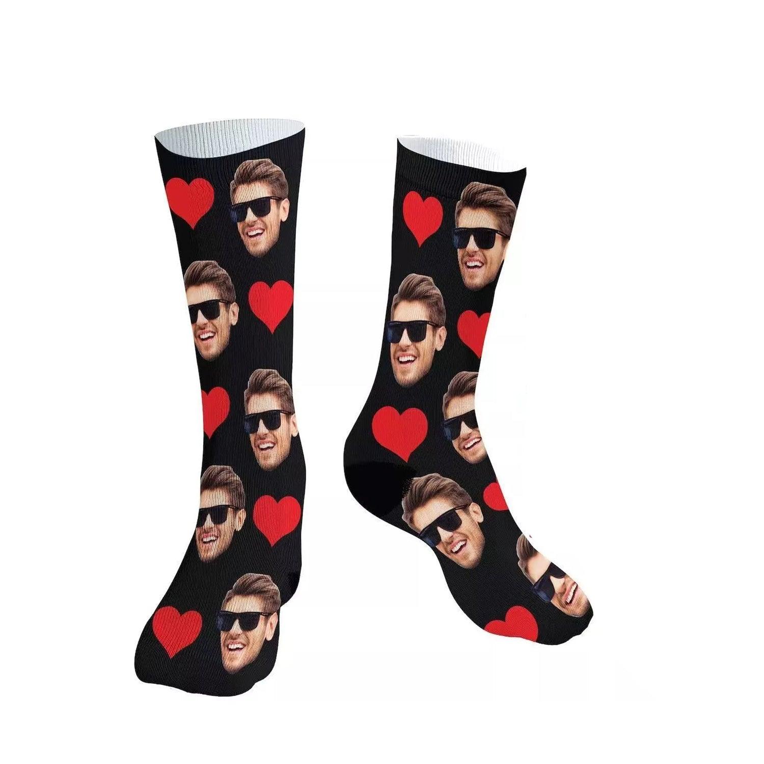 Customizable Photo Socks - Personalised Image Socks Custom Print Quick Dry Anti-slip 210gsm Thick Custom product - Tophatter Daily Deals