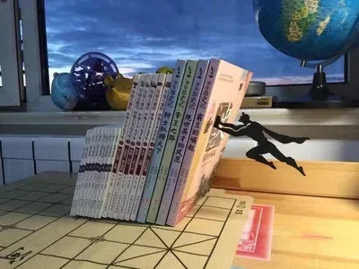 Superhero Bookend Figurines Metal Bookshelf Decor Desktop Ornament Office Desktop Accessories Bookshelf Home Decoration - Tophatter Daily Deals