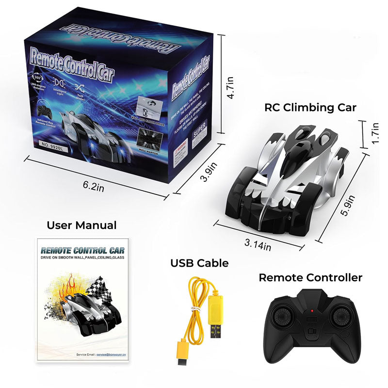 RC Wall Car Remote Control Stunt Vehicle Indoor Play - Tophatter Daily Deals