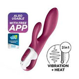 Satisfyer Heated Affair Warming Rabbit Vibrator in Burgundy with Bluetooth Connectivity > Vibrators > Ladies > Rabbit - Tophatter Daily Deals