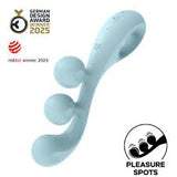 Satisfyer Tri Ball 2 Multi Vibrator Light Blue with Adjustable Wire and Three Powerful Motors > Vibrators > Unconventional - Tophatter Daily Deals