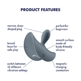 Satisfyer Booty Absolute Beginners 2 Vibrating Anal Plug For Beginners Silicone Unisex > Anal Range > Butt Plugs - Tophatter Daily Deals