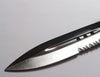 Titan OTF Dual Action Red Automatic Knife Satin Dagger Serrated Silver Blade Serrated Knife-OTF - Tophatter Daily Deals