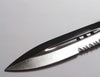 Titan OTF Dual Action White Automatic Knife Plain Edge Dagger Silver Serrated Knife-OTF - Tophatter Daily Deals