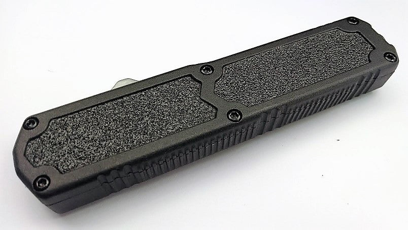 Titan OTF Dual Action Black Tactical Automatic Knife Tanto Plain Knife-OTF - Tophatter Daily Deals