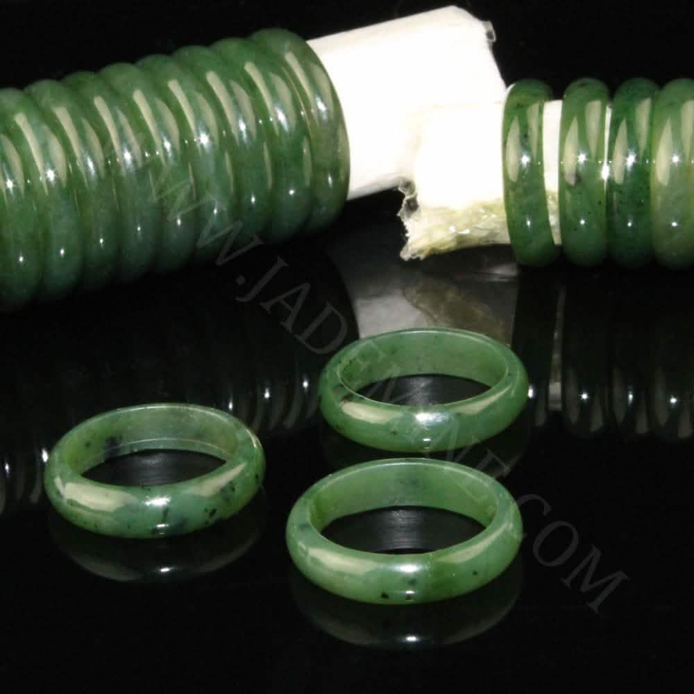 Narrow Jade Band Ring 5mm Rings - Tophatter Daily Deals