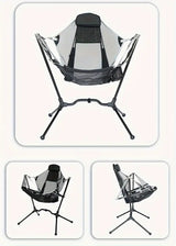 Folding Outdoor Chair with Footrest Folding Chairs & Stools - Tophatter Daily Deals