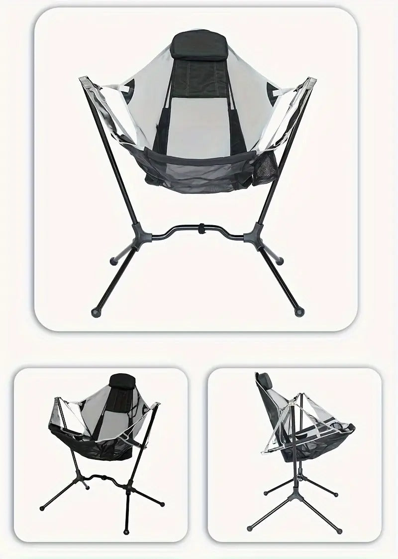 Folding Outdoor Chair with Footrest Folding Chairs & Stools - Tophatter Daily Deals