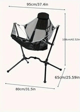 Folding Outdoor Chair with Footrest Folding Chairs & Stools - Tophatter Daily Deals