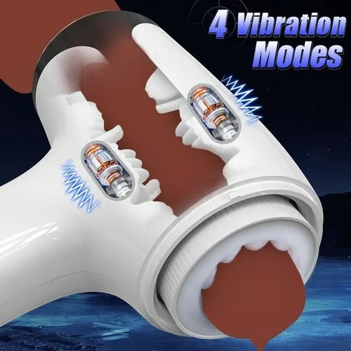 William - Through-Hole Vibrating Stroking Male Masturbation Cup Masturbation Cup - Tophatter Daily Deals