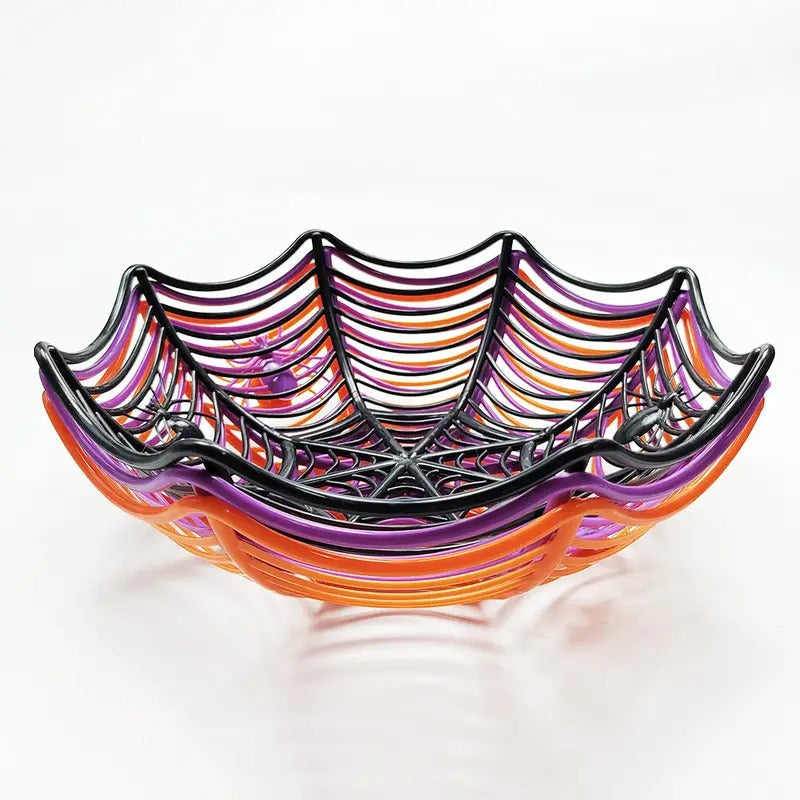 Halloween Candy Baskets Spider Web Plastic Bowls (3pcs) Halloween - Tophatter Daily Deals